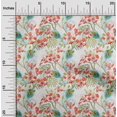 thumbnail image 2 of oneOone Velvet Orange Fabric Florals Sewing Material Print Fabric By The Yard 58 Inch Wide, 2 of 4