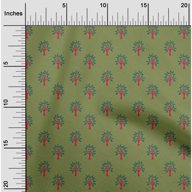 oneOone Polyester Lycra Fabric Floral & Flying Swan Block Decor Fabric Printed BTY 56 Inch Wide