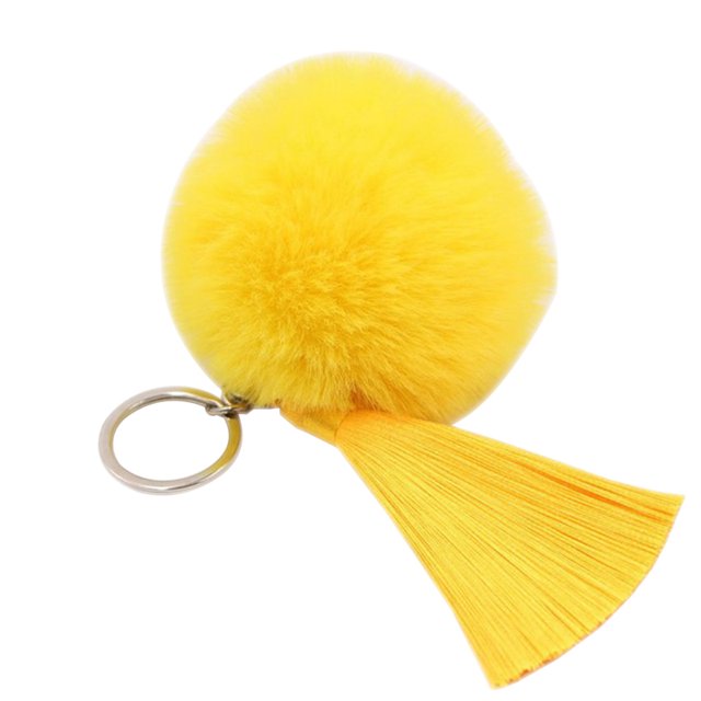 Pom Pom Keychain Bohemian Faux Fur Ball Keychain Pompom Tassel Charm Bag Pendant