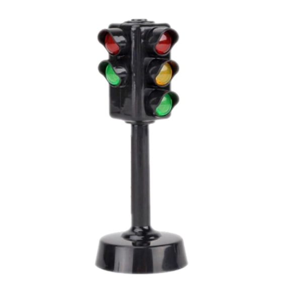 Traffic Lights Model with Sound Lights Sand Table Street DIY Construction Kids Black
