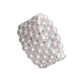 thumbnail image 4 of Women Chic Pearl Rhinestone Stretch Stretch Bracelet Bridal Wedding Bracelet for Bridal Wedding Prom 5 Row, 4 of 8