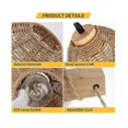 thumbnail image 5 of dfrg Rattan Wall Lamp Retro Japanese Style Bamboo Sconce E26 E27 Living Room, 5 of 5