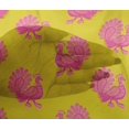 thumbnail image 4 of oneOone Viscose Chiffon Fabric Peacock Block Printed Fabric 1 Yard 42 Inch Wide, 4 of 4