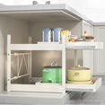 thumbnail image 3 of Expandable Pull Out Cabinet Organizer, 2 Tier Pull Out Kitchen Storage With Slide Out Drawers, Adjustable Cabinet Pull Out Shelves for Kitchen Pantry Bathroom Cabinet, 3 of 5