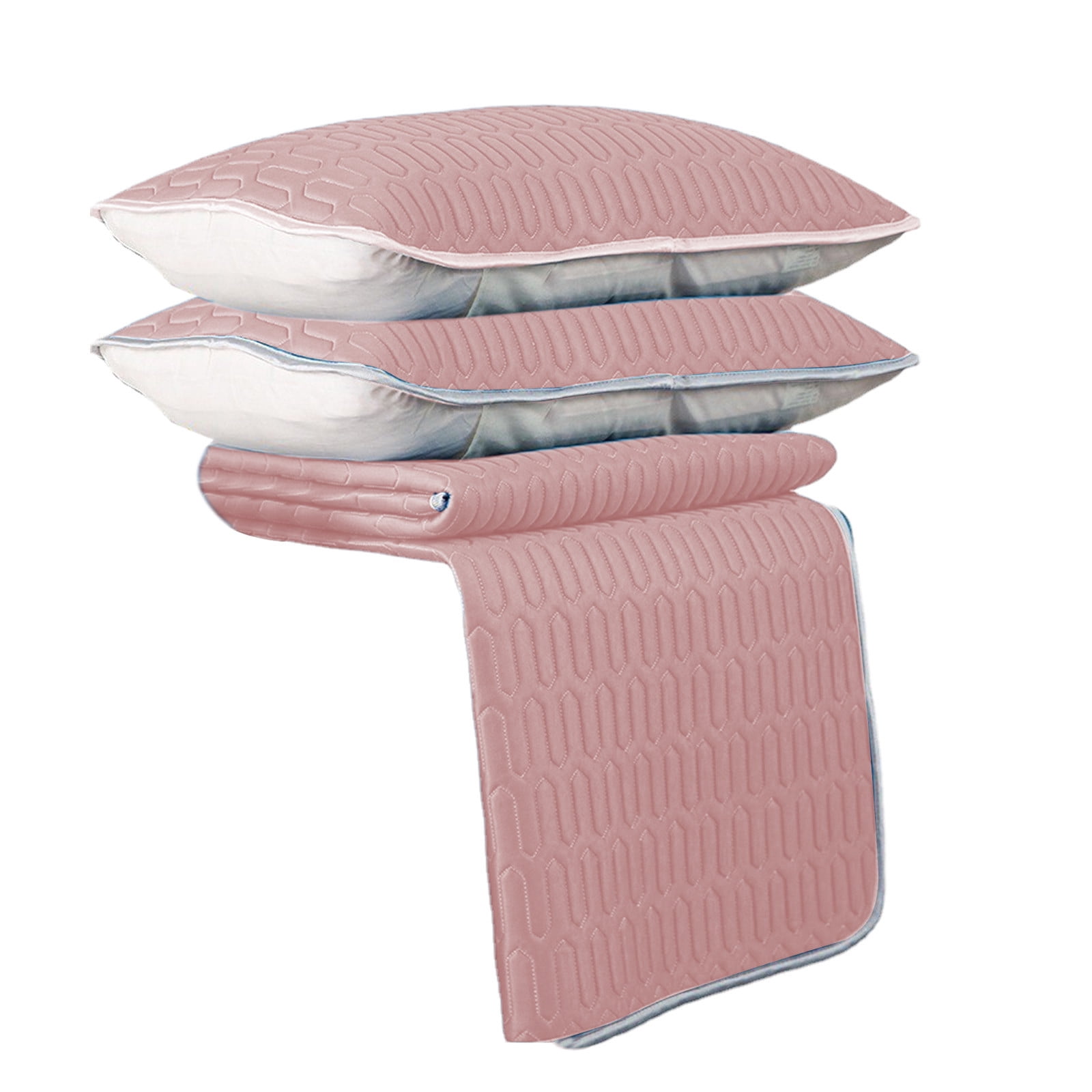 Foam Mattress Topper,Natural Emulsion Mattress Topper Layer of Emulsion Foam Breathable Responsive Support Three-Piece Set Sheets Plus Two Pillowcases,Mattress Foam Topper