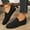 Black, variant on Wensltd Women's Flat Shoes Wide With Shallow Mouth Shoes Low-Top Slip-On Mesh Breathable Work Shoes