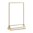 thumbnail image 1 of Visland Support d'Enseigne en Acrylique Double Face Cadre Photo Doré Support de Table Support d'Enseigne Transparent Présentoir pour Circulaire Menu Support de Numéro de Table de Mariage, 1 of 8