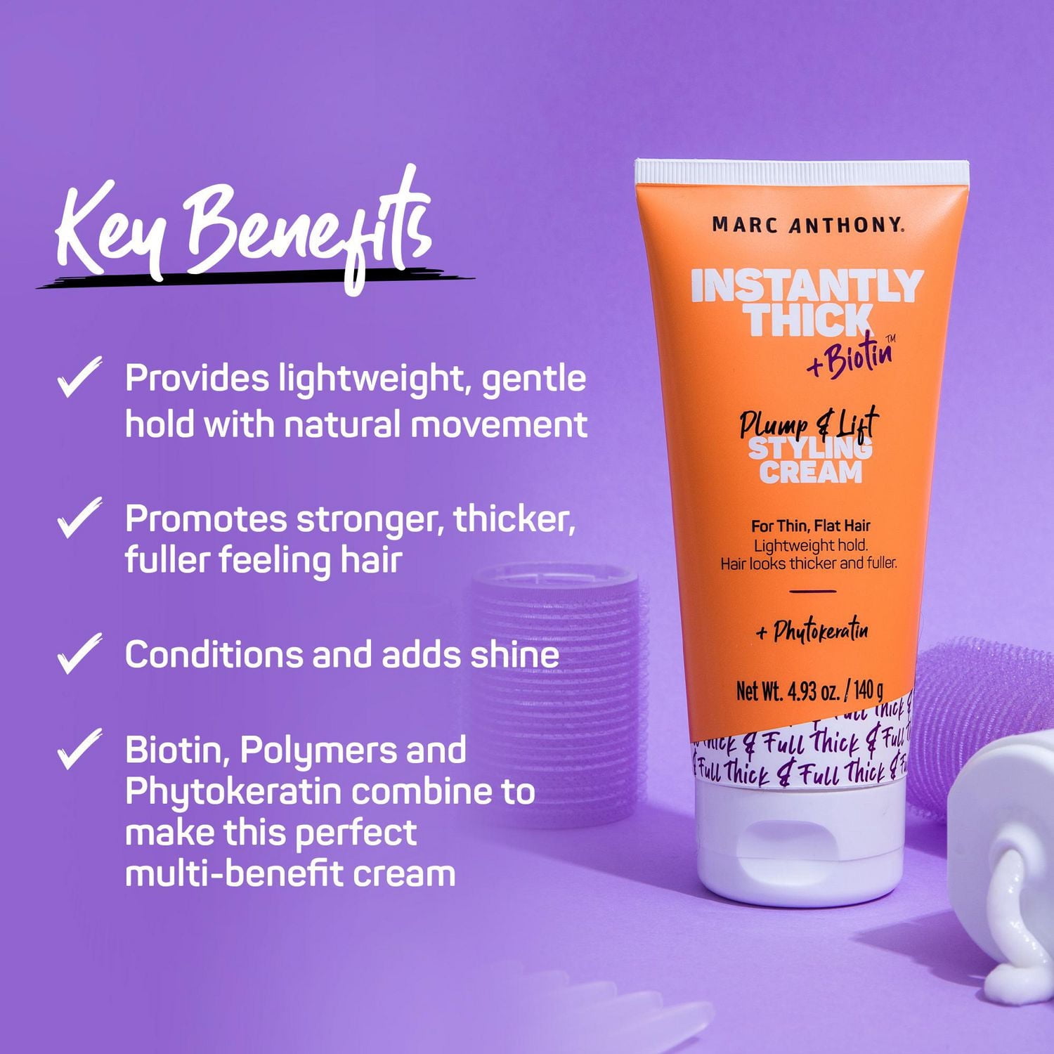 Marc Anthony Instantly Thick + Biotin Crème Coiffante Corps et Volume