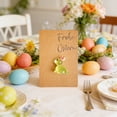 thumbnail image 2 of Green Easter Glow-In-The-Dark Bunny Pocket Hug Card Easter Greeting Card Gift Card Rabbit-Shaped Plastic Material Holiday Gift 3.14 X 2.12 Inches, 2 of 7