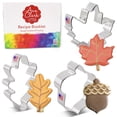 thumbnail image 1 of Ann Clark Fall Leaves Cookie Cutter Set, 3-Piece, Made in USA, 1 of 6