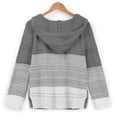 thumbnail image 3 of 2025 Cardigan pour Femmes Femmes Décontracté Patchwork Grande Taille Chandails pour Femmes Manches Longues Chandail à Capuche Femmes Plus Cardigans, 3 of 7