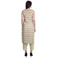 thumbnail image 4 of Moomaya Kurta Sans Manches à Col Peter Pan avec Pantalon Ensemble Ethnique 2 Pcs pour Femmes, 4 of 6