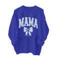 thumbnail image 4 of Culottes pour Femmes Manches Longues Mama Chandails en Molleton Col Rond Chandail Ample Léger Blouse Hauts TG Bleu, 4 of 7