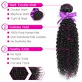 thumbnail image 2 of Ustar Abordable Ensemble de Cheveux Remy 100 % 1B Rabais Noir Jerry Curl 8 Pouces à 26 Pouces, 2 of 4