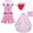 Dress+Bag+Muffler+Cape, variant on HAWEE Girls Princess Peach Costume Cosplay Casual Dress Up Peach Dress