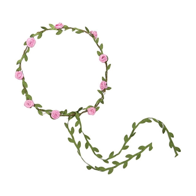Rbaofujie Beach Simulation Rose Flower Mori Headband Wreath Photo Props