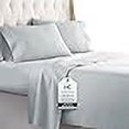 thumbnail image 3 of Twin Sheets Set, 3 pc Bed Sheets & Pillowcase Set - Machine Washable for Easy Care - Soft & Breathable All Season Microfiber Sheets with Deep Pockets - Ice Blue, 3 of 4