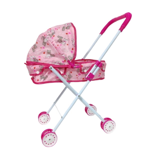 Lipstore Accessoire de Poussette pour Poupée, Jouet de Poussette de Simulation pour l'Extérieur, Jeu de Rôle, Fête, Motif Chat