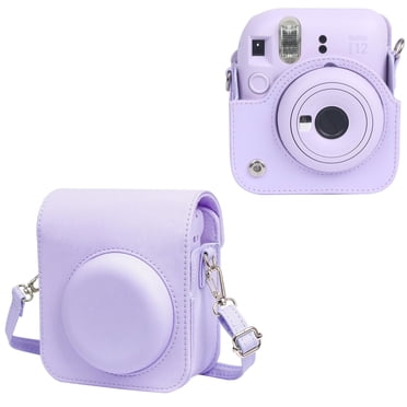 Purple Protective Cover for Fuji Instax mini12 Instant Camera with Detachable Adjustable Shoulder Strap - Custom-Fit Case for mini12