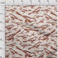 thumbnail image 3 of oneOone Polyester Spandex Orange Fabric Bird Craft Projects Decor Fabric Printed By The Yard 56 Inch Wide, 3 of 4