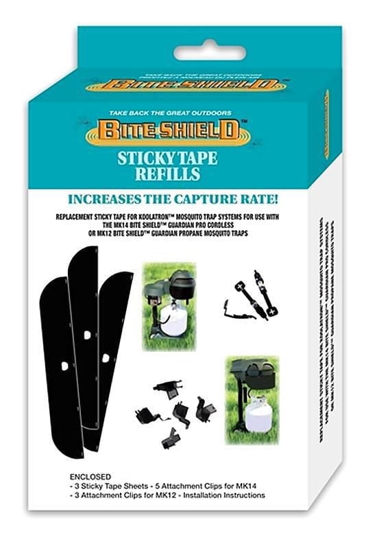Bite Shield Replacement Sticky Paper for Insect Traps, 3-Pack Mosquito & Bug Catcher Refills