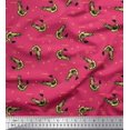 thumbnail image 1 of Soimoi Polyester Crepe Fabric Circle,Dot & Prawns Ocean Printed Craft Fabric by The Yard 42 Inch Wide, 1 of 4