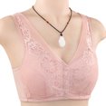 thumbnail image 3 of XZNGL Sports Bra Front Closure Womens Sports Front Closure Extra-Elastic Breathable Lace Trim Bra, 3 of 4