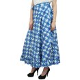 thumbnail image 3 of Phagun Robe Imprimée Shibori pour Femmes, Ceinture Auto, Coton, à Volants, Bleu Foncé, Portefeuille, 3 of 6