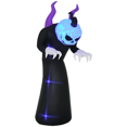 thumbnail image 1 of Outsunny 7' Inflatable Halloween Ghost w/ Horns Yard Decor Waterproof, 1 of 10