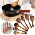 thumbnail image 2 of Product Tableware 2 - 7PCS Wooden Cooking Utensils Kitchen Utensil Natural Teak Wood Spatula Spoon Set for Nonstick Pans - Durable Hardwood Tools, 2 of 8