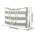thumbnail image 2 of Beach Storage Bag Striped Print Organizer for Outdoor Activities Lightweight Breathable with Front Pocket and Star Pattern, 2 of 6