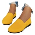 thumbnail image 4 of HBFAGFB Chaussures Décontractées pour Femmes Confortables et Simples à Semelle Plate à Enfiler Femmes Jaune Taille 37, 4 of 8