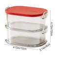thumbnail image 3 of Plastic Food Storage Containers for Kitchen | Transparent Airtight Square Containers for Snacks Dried Goods | Keep Cereal Coffee Beans and Pulses Fresh | Stackable Fridge and Pantry Organizer Bins, 3 of 6