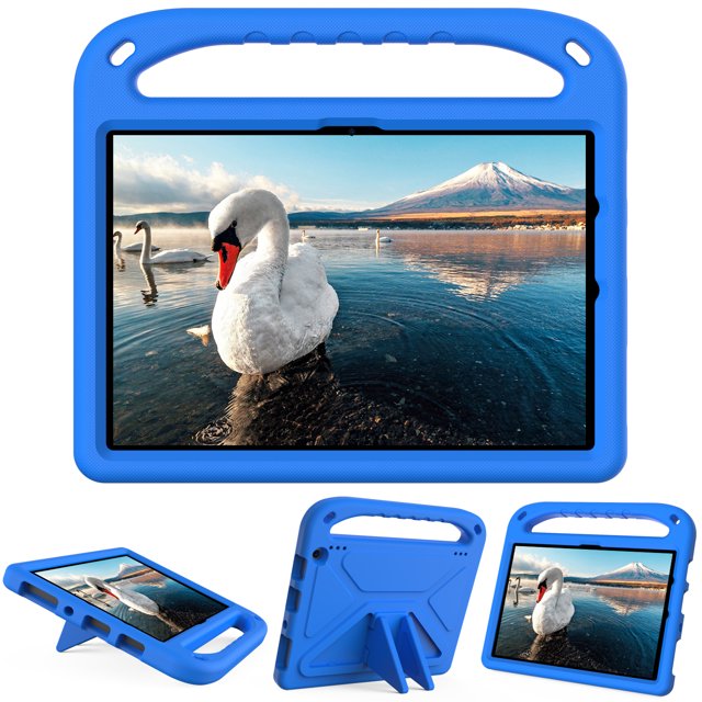Étui Support EVA pour Amazon Fire HD8 / HD8 Plus 2020 2022 8 Pouces Antichoc Housse de Tablette Enfants Funda Conviviale Support à Main Capa Bleu HD8 Plus 2020 2022
