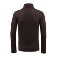 thumbnail image 3 of INSPIRE CHIC Chandails pour Hommes, Chandail à Col Roulé, Manches Longues, Extensible, Coupe Ajustée, Hauts 50 Brun, 3 of 8