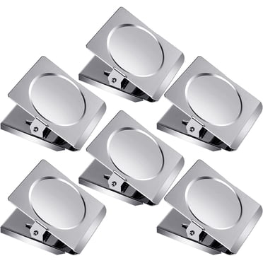JIAIA Oversized Magnetic Clips, Stainless Steel, 6 Count