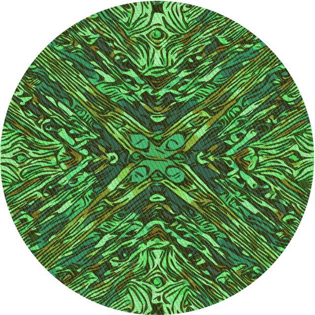 Ahgly Tapis d'Intérieur Lavable en Machine Carré Vert Forêt Foncé, 3 Pieds Carré