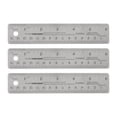 thumbnail image 1 of Unique Bargains 3pcs Stainless Steel Rulers with Non-Skid Backing 15cm/6' Inch and Metric Metal Ruler, 1 of 6