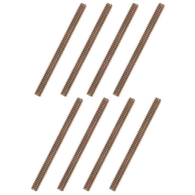 Unique Bargains 8pcs 1/4x3' Carbon Steel Fully Threaded Rod Bar Studs for Furniture Mounting Assembly