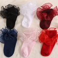thumbnail image 4 of Chaussettes à Volants en Dentelle pour Femmes et Filles, Chaussettes de Princesse, 4 of 5