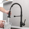 thumbnail image 2 of Robinets de Cuisine à Abaissement, Robinet d'Évier à Ressort avec Jet Extractible, Bec Haut à une Seule Poignée et Pivotement à 360 Degrés, 2 of 7