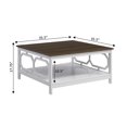 thumbnail image 4 of Pemberly Row Table Basse Carrée 36 Pouces Fini Bois Espresso et Blanc, 4 of 4