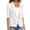 White, variant on EGNMCR Womens Blazer Jackets, Long Sleeve Lapel Open Front Pockets, Casual Work Office Blazers Fashion Women Turn Down Collar 3/4 Sleeve Casual Coat Cardigan Blouse Women's cotton and linen jacket