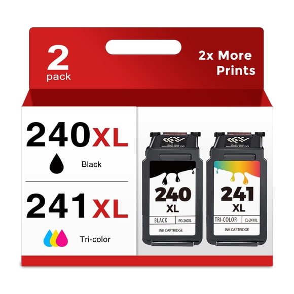 Ubinki Cartouche d'Encre 240TG 241TG de Remplacement pour Canon Encre 240 241 Paquet Combo PG-240 TG CL-241 TG pour MG3620 MG3600 TS5120 TS5100 MG2120 MG3520 MX472 MX452