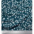 thumbnail image 1 of Soimoi Blue Poly Georgette Fabric Cow Animal Skin Print Sewing Fabric Yard 52 Inch Wide, 1 of 3
