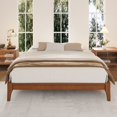 thumbnail image 2 of MODERNLUXE King Size Dry Bamboo Platform Bed, 12" H Bed Frame with Wood Slat Support, No Box Spring Needed, Easy Assembly, Brown, 2 of 7