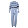thumbnail image 5 of TIMIFIS Sky Blue Track Suits for Women Set Fall Casual 2 Piece Outfits Sweatsuit Long Sleeve Matching with Pants Sweatsuits with Pockets - Spring/Summer, 5 of 5