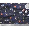 thumbnail image 2 of Soimoi Silk Fabric Planet Galaxy Decor Fabric Printed Yard 42 Inch Wide, 2 of 3
