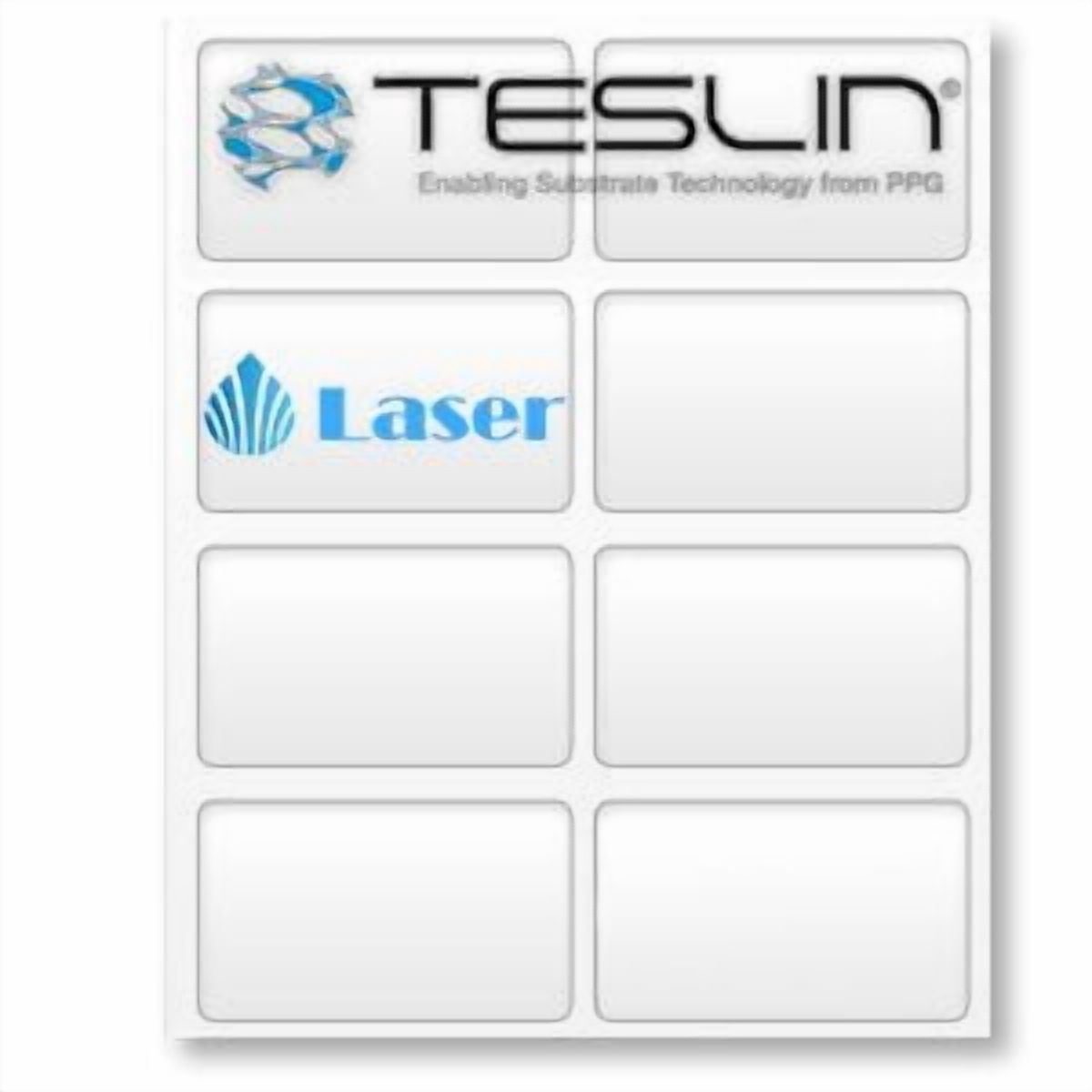 Teslin Synthetic Paper- for Laser Printers - Micro-Perforated 8-up - 10 mil | 100 Sheets