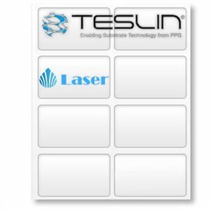 Papier synthétique Teslin pour imprimantes laser - Micro-perforés 8-up - 10 mil. 100 Feuilles